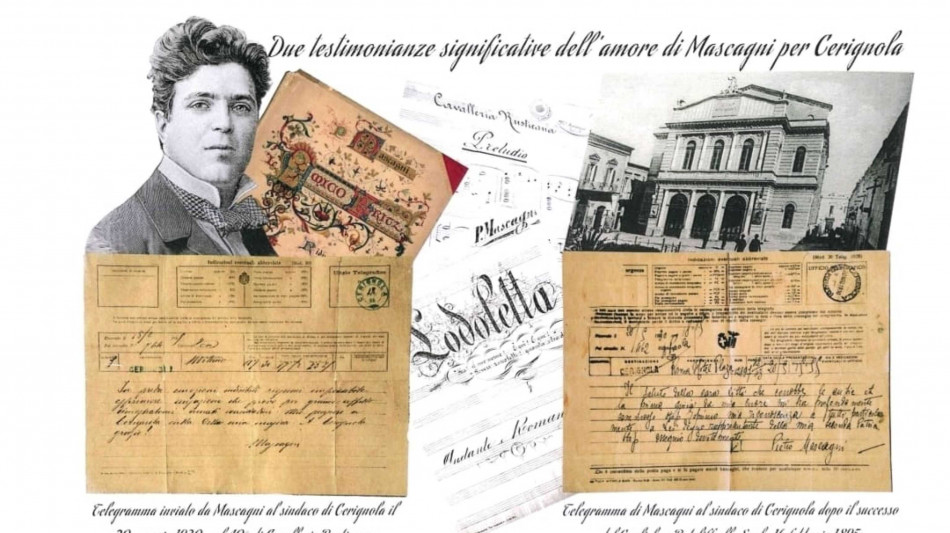 In due telegrammi il grazie di Mascagni a Cerignola, 'culla della mia musica'