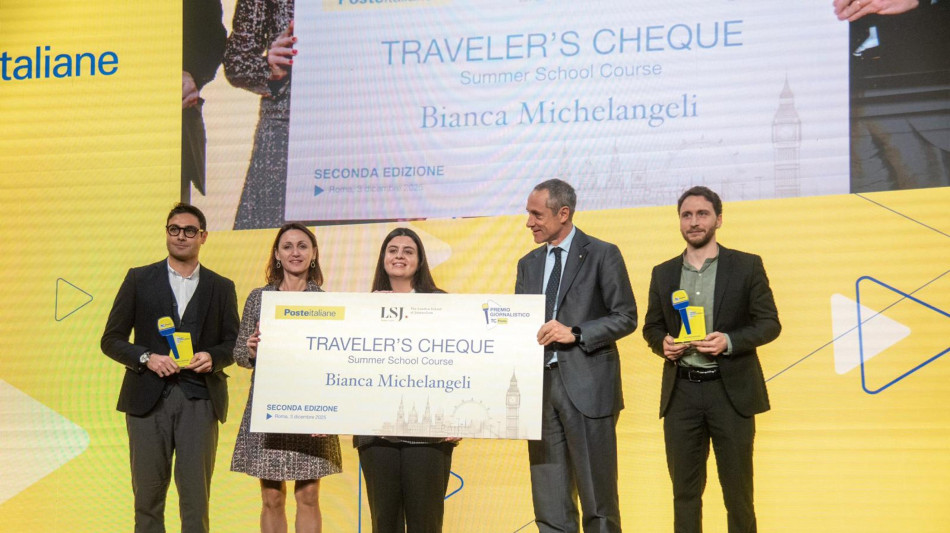 Poste, Bianca Michelangeli vince il premio Tg poste