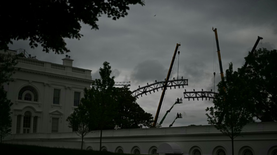 Trump builds giant stage at White House for birthday cage fight