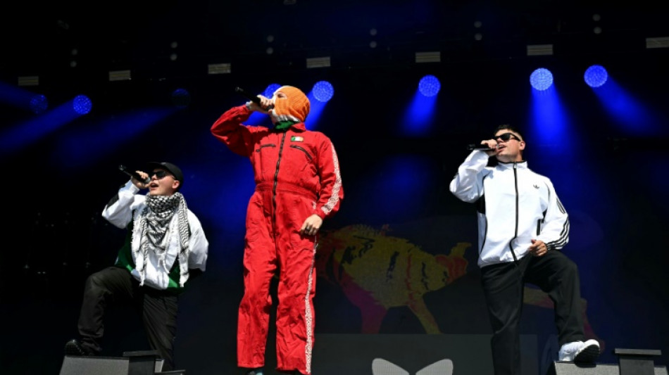 Irish rappers Kneecap perform controversial Glastonbury set