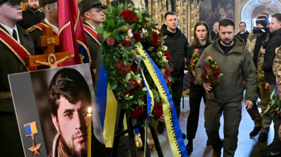 Homenaje multitudinario en Ucrania a "Da Vinci", un voluntario ca&iacute;do en Bajmut