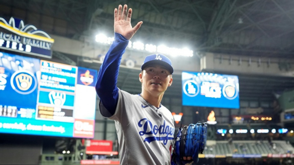 Yamamoto pitches Dodgers to MLB playoff win over Brewers