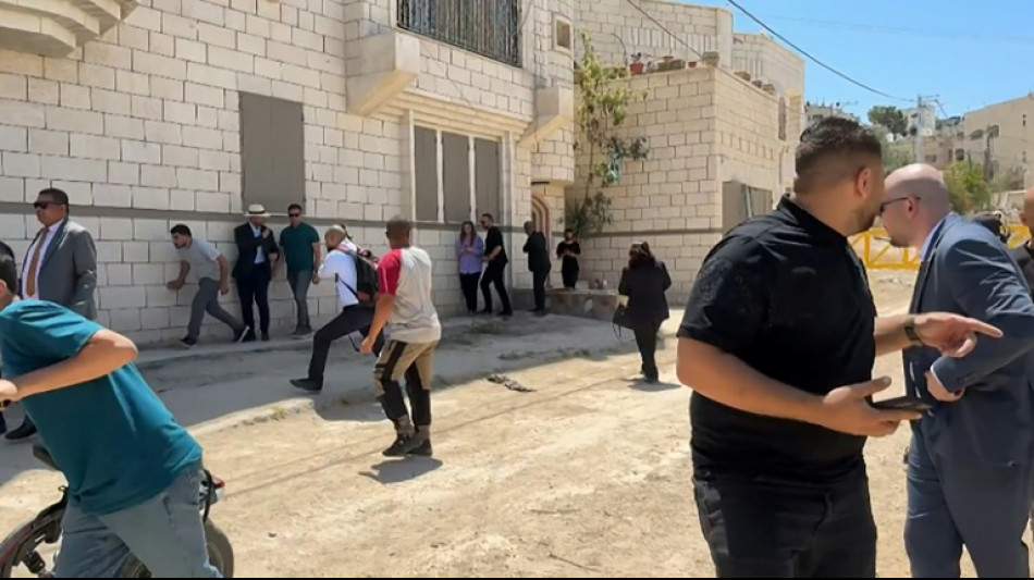 Outrage after Israelis fire 'warning shots' as diplomats tour West Bank
