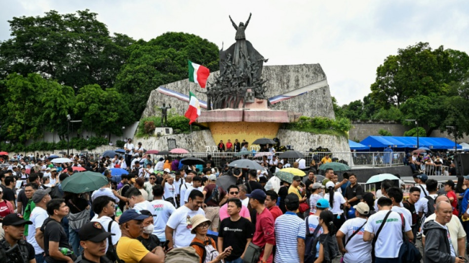 Thousands from Philippine sect protest pro-Duterte senator's graft case