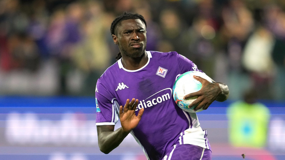 Fiorentina: Kean in gruppo, contro la Juventus ci sar&agrave;