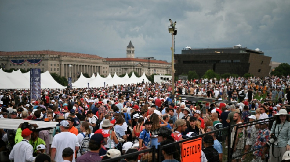 Trump pushes ahead with US 250th birthday speech after storm delay